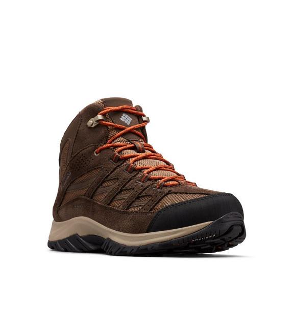 Columbia Crestwood Mid Waterproof Boots Brown For Men's NZ72109 New Zealand